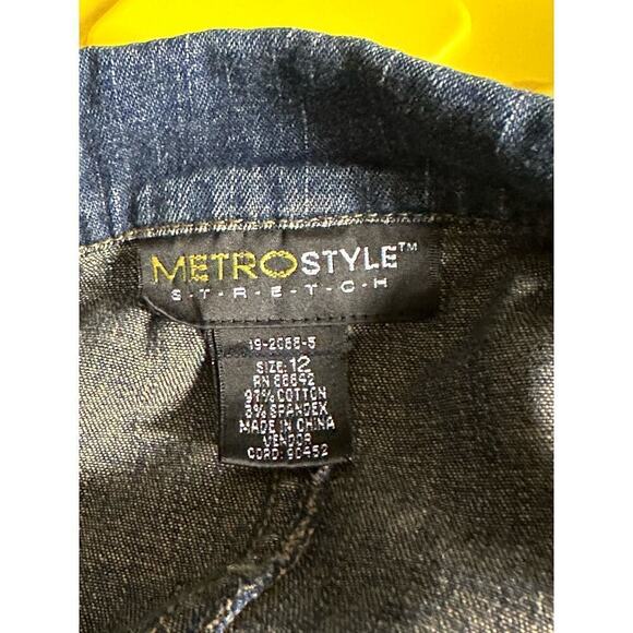 Metro Style | Casual Jean Blazer Jacket | Blue | 12 - Picture 3 of 5